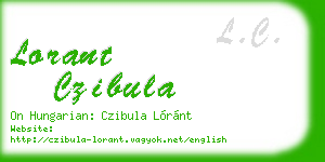 lorant czibula business card