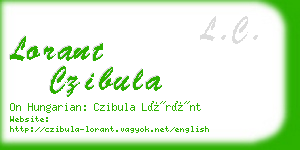 lorant czibula business card